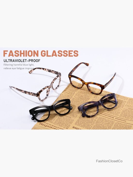 Square Readers with Blue Light Blocking Spring Hinge Anti UV Glare main image 6